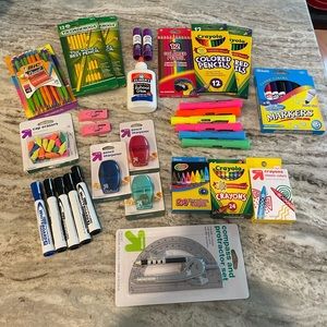 School Supply Box for Teacher/Student: Various Assortment of New Office Supplies